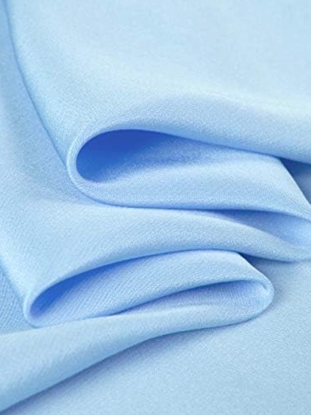 100% Silk Crepe de Chine in baby blue - 1.4 yards - 53” width
